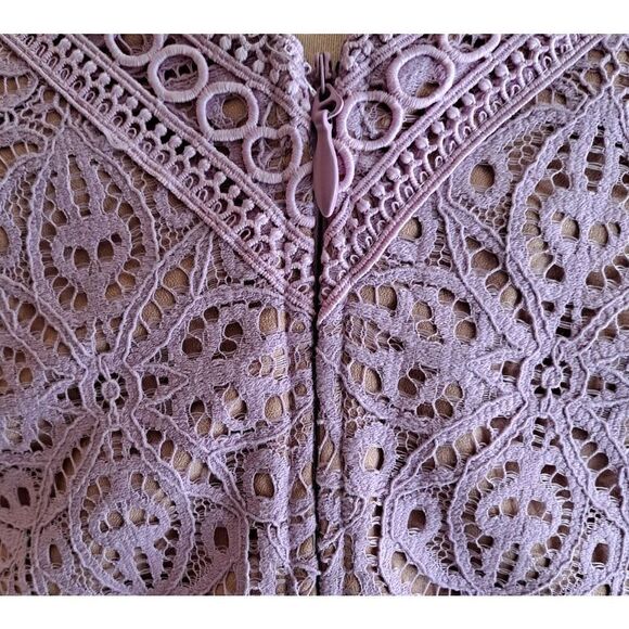 Harlyn by Nordstrom Eyelet Sleeveless Minidress Lavender Medium - Picture 8 of 9